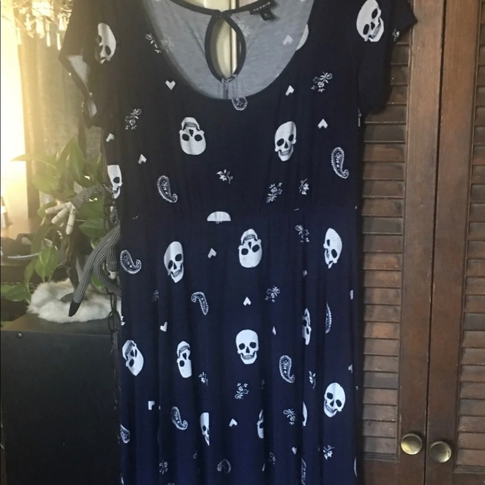 Torrid navy skull dress